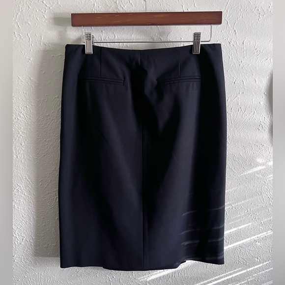 Theory Dark Navy Blue Wool Blend Pencil Skirt Women’s Size 2 *flawed - Picture 6 of 10